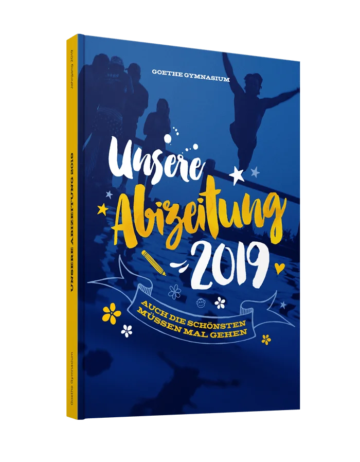 Hardcover-Bindung mit individuell gestaltetem Abibuch-Cover