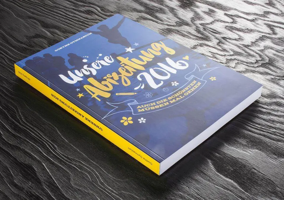 Gedruckte Abizeitung mit Softcover