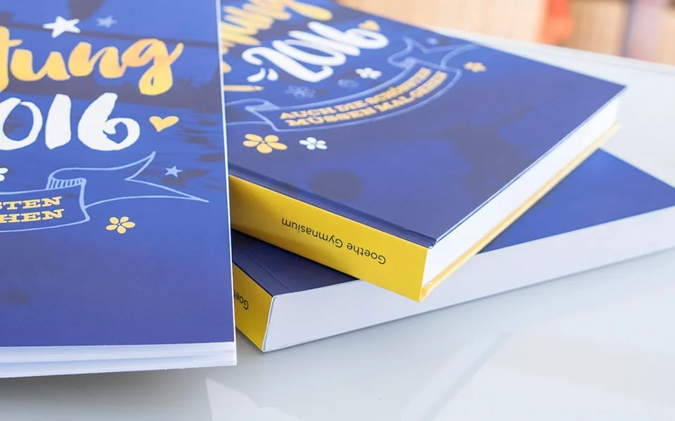 Abibuch als Hardcover mit Schutzfolie