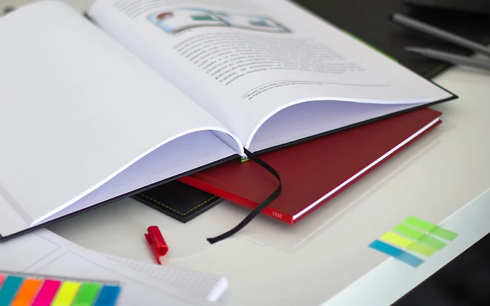 Hardcover-Bindung als Galeriebeispiel