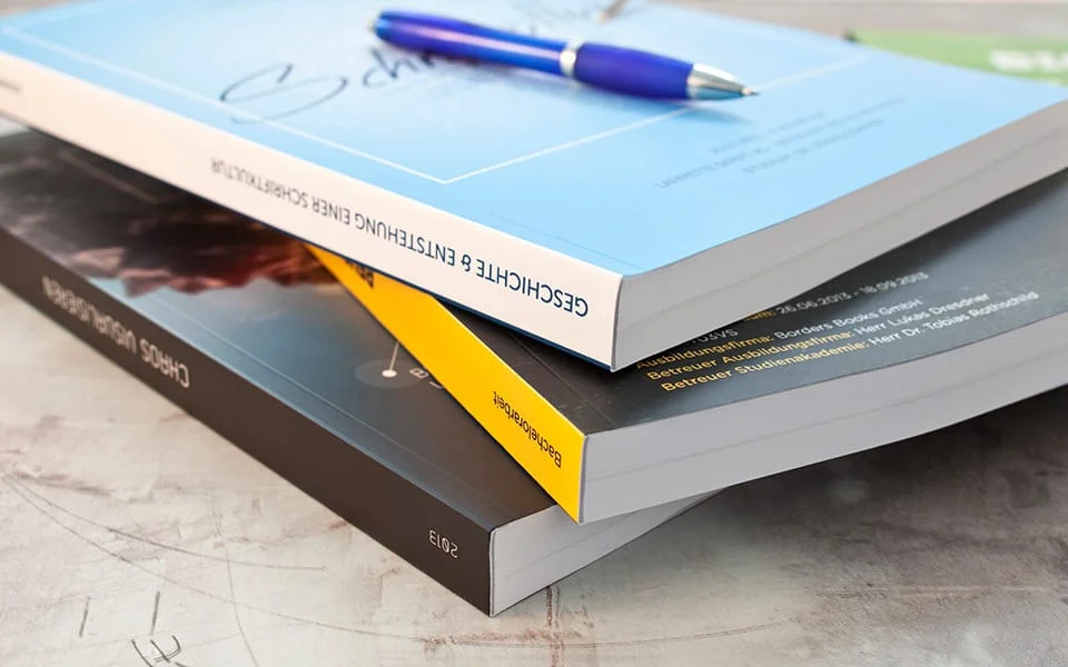 Softcover-Bindung als Galeriebeispiel