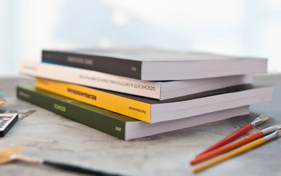 Softcover-Bindung als Galeriebeispiel